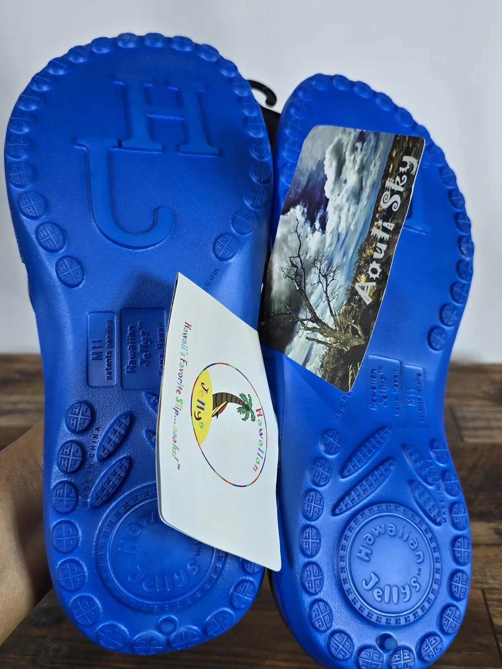 Comfort Foam Blue Men's Thong Sandals Size 11